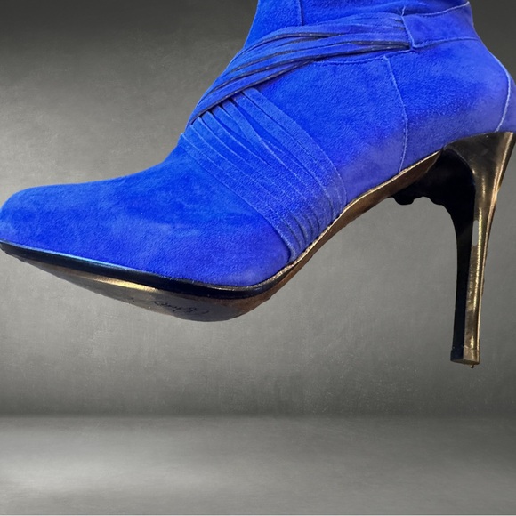 Donald Pliner Royal Blue Suede Boots new  8 - Picture 5 of 9